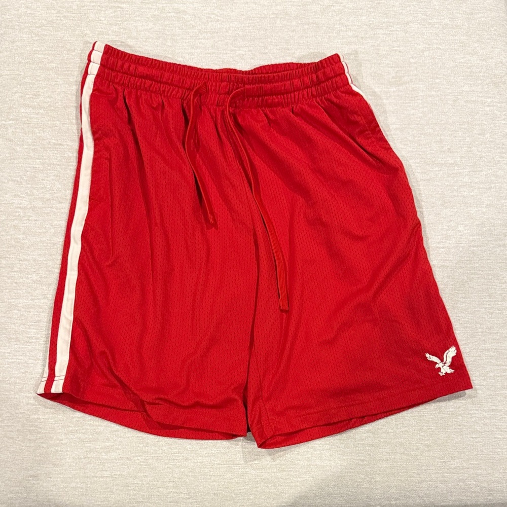 American Eagle Outfitters Red Men's Athletic Shorts